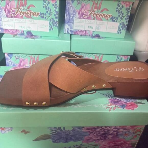 Forever new tan leather sandals - Picture 1 of 1